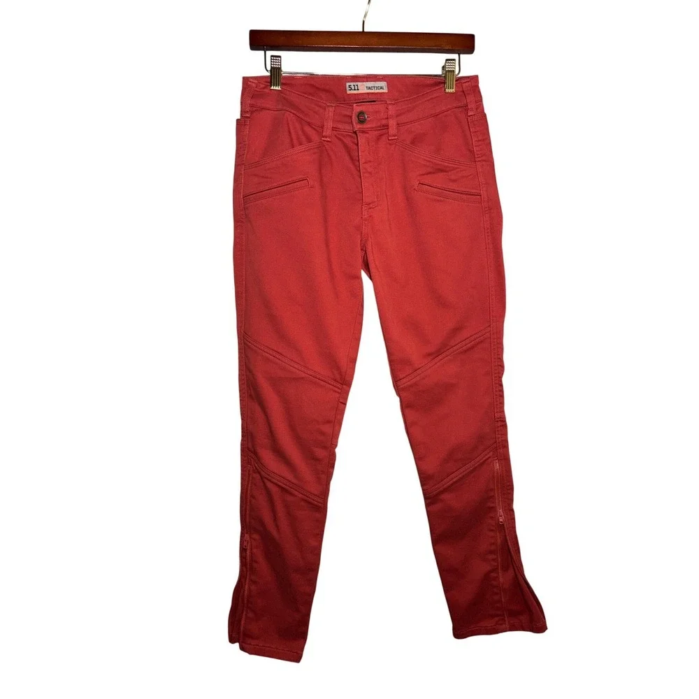 5.11 Tactical Wyldcat Pants Womens 6 Regular Red Slim Fit Utility Cargo Gorpcore